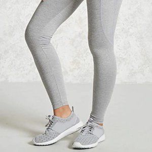 Active Heathered Knit Leggings - Navy Blue